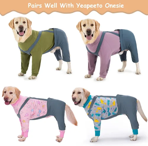 Vista 5 de Funda de recuperación de pierna trasera para perro para ACL TPLO después de una cirugía, pantalones de algodón para recuperación de perros que