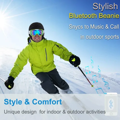 Vista 43 de Rotibox - Gorro inalámbrico con Bluetooth para deportes al aire libre, regalo de Navidad.