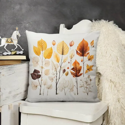 Vista 10 de Funda de almohada de paisaje, campo, otoño, otoño, tamaño estándar, otoño, día de Acción de Gracias, cuadrada, suave, doble cara, impresión, funda