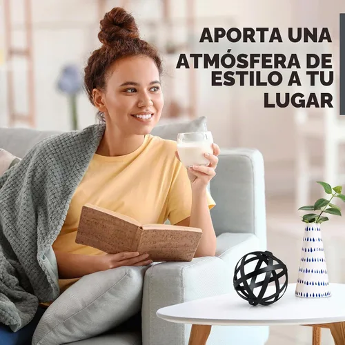 Vista 2 de Everydecor Esfera Decorativa de Metal para Decoración del Hogar - Bolas Decorativas para Estantes, Cuencos de Centro de Mesa, Estantería - Adornos