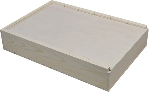 Vista 2 de Caja de vino de seis botellas con tapa deslizante