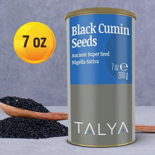 Vista 5 de TALYA Semillas de comino negro, 7 oz (200 g) – Semilla antigua de alta calidad, Nigella Sativa, apoyo inmunológico, alta timoquinona, sin gluten