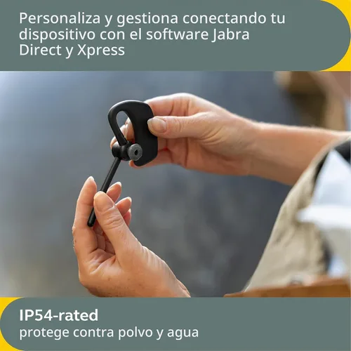 Vista 5 de Jabra Realiza 45 auriculares inalámbricos Bluetooth Push-to-Talk (PTT), micrófono con cancelación de ruido, funcionalidad Push-to-Talk, modo