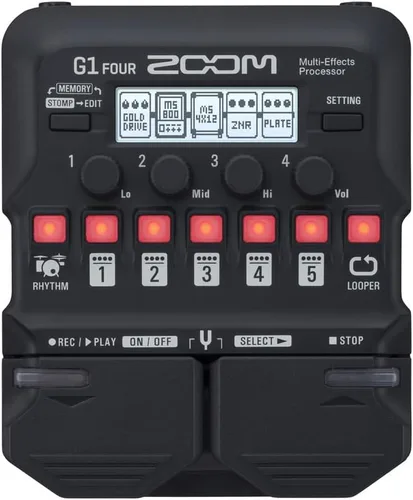 Vista 2 de Zoom G1X FOUR - Procesador multiefectos de guitarra con pedal de expresión, con más de 70 efectos integrados, modelado de amplificador, bucle