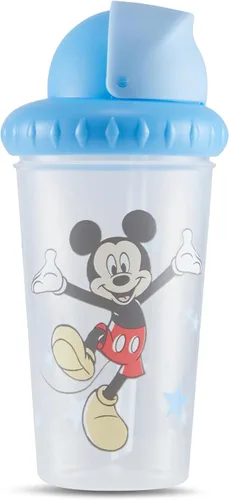 Vista 4 de Disney Vasos Sippy para Niños Pequeños para Niños y Niñas Paquete de Dos Vasos Sippy de 10 Onzas con Pajita y Tapa Botella de Agua de Viaje