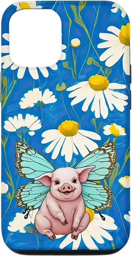 Vista 28 de Adorable Pig Piglet with Butterfly Wings Daisy Flower Sweet Case for iPhone 17