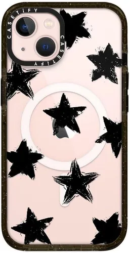 Vista 336 de CASETiFY Funda Impact para iPhone 13 [Protección contra caídas de grado militar 4X de 8.2 pies/Compatible con Magsafe] - #1 Mom - Transparente