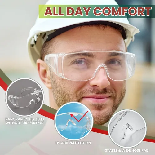Vista 3 de Ansi Z87.1 Ansi Z87.1 - Gafas de seguridad antivaho para hombres y mujeres, gafas de laboratorio resistentes a arañazos e impactos, gafas