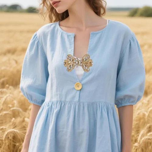 Vista 6 de 4 clips de vestido para camisa, clips de chal para suéter vintage, cuello de cárdigan, vestido de camisa, broches, Hierro, No es una piedra preciosa