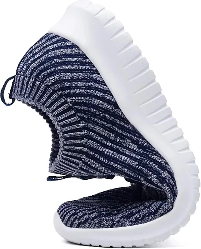 Vista 5 de ECHOINE Tenis deportivos para caminar para mujer, ligeros, informales, de punto, sin cordones