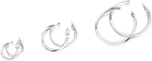 Vista 15 de PAVOI Aretes de aro chapados en oro de 14 quilates para mujer, aretes de aro de oro infinito de 0.079 pulgadas de grosor, aretes de bucle chapados