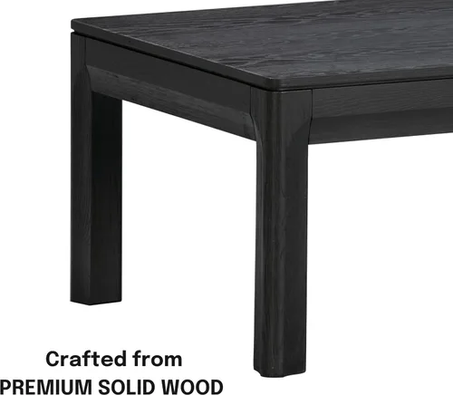 Vista 5 de NTC Flow Mesa de Café Moderna de Madera Rectangular con Cajón Oculto – Resistente al Agua y al Calor, Negro Quemado