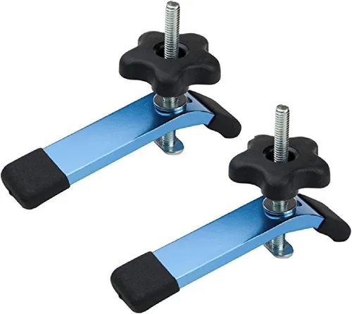 Vista 8 de POWERTEC 2 abrazaderas de sujeción ajustables, abrazadera de pista en T multiposicionable, abrazaderas de plástico reforzado con 20 pernos de acero