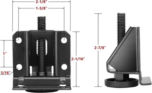 Vista 7 de Sanchamy Pies niveladores de muebles de alta resistencia, nivelador de patas de mesa ajustable, pies de nivelación para muebles, mesa, armarios
