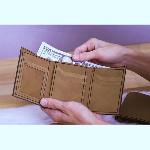 Vista 3 de VietsWay Hombres Indian Head Styles Cuero Genuino Bloqueo Trifold Wallet MHLT_07