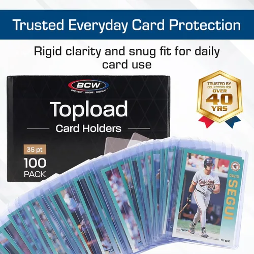Vista 2 de BCW 3x4 Standard Topload Card Holders for 35 Pt Trading Cards, 100 Count