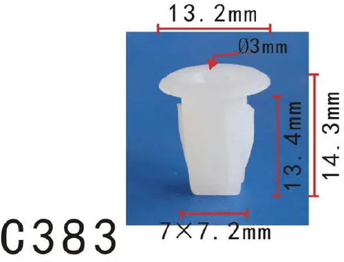 Vista 46 de Autobahn88 - Clip de remache tipo push-in para parachoques, compatible con Renault (OEM: 054000001R) (Paquete de 20)