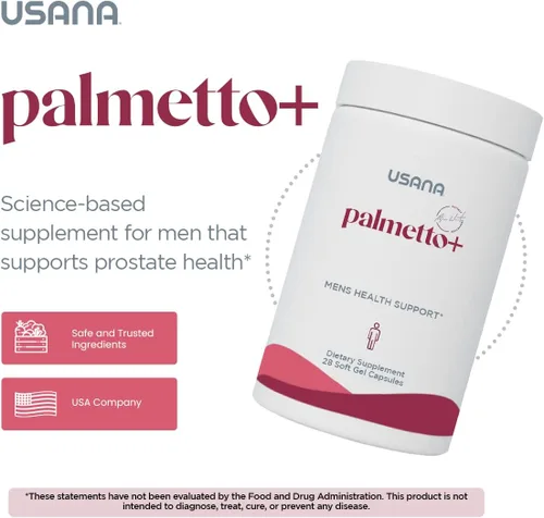Vista 3 de USANA Palmetto Plus Saw Palmetto Suplemento de próstata para hombres - (28 cápsulas por envase) - Tamaño de la porción: 1 cápsula