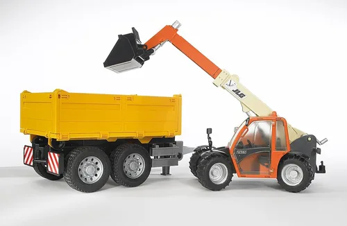 Vista 8 de Bruder 02140 JLG 2505 Manipulador telescópico con ajuste de ángulo, juguete de construcción
