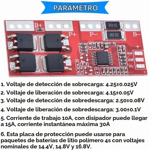 Vista 2 de 2PCS 4S 30A 14.4V 14.8V 16.8V Tablero de protección de batería de litio 18650 Módulo de cargador Tablero de protección para batería de litio