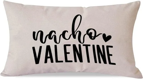 Vista 12 de XOXO - Fundas de almohada lumbares decorativas para el día de San Valentín, 12 x 20 pulgadas, de lino y algodón, para sofá, día de San Valentín