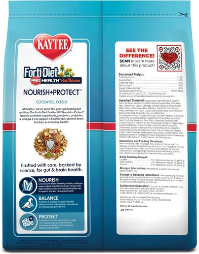 Vista 12 de Kaytee Forti-Diet Pro Salud+Nourish+Protect alimento para periquitos, apoya la cría y la muda, nutrición respaldada por la ciencia, salud digestiva