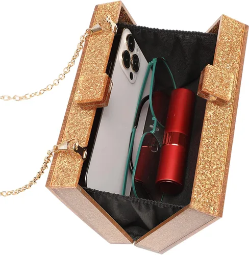 Vista 7 de LETODE Bolsos de mano de acrílico, bolso de plexiglás para mujer