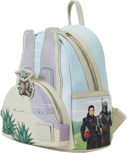Vista 2 de Loungefly The Mandalorian Grogu Stone - Mini-mochila que brilla en la oscuridad, exclusiva de Tienda