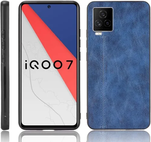Vista 70 de Funda para Vivo iQOO Z1x 5G, funda para Vivo iQOO Z1x 5G Funda de piel sintética con funda 3 en 1, color azul