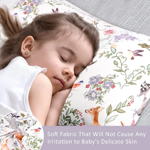 Vista 2 de Paquete de 2 fundas de almohada para niños pequeños, 13 x 18 pulgadas, funda de almohada de viaje para niños con cierre de sobre, fundas de almohada