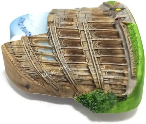 Vista 2 de WitnyStore Pequeño Coliseo Romano Anfiteatro Antiguo en Roma Italia Sur Europa Atracciones Turísticas Resina Refrigerador Imán Viajero Recuerdo