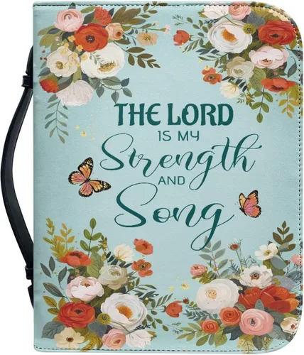Vista 16 de Cubierta de la Biblia de diseño personalizado Funda de libro con cremallera de cuero PU Funda de transporte de Biblia multifunción Regalo