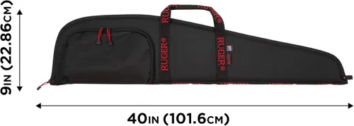Vista 3 de Funda para rifle Ruger, color negro con logo Ruger en las asas, 40