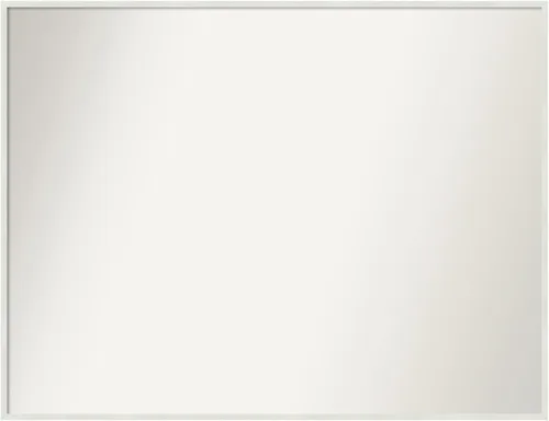 Vista 301 de Amanti Art Espejo de baño blanco para sobre el fregadero, 22 x 45 pulgadas, espejo de tocador rectangular blanco Lucie, marco de madera moderno