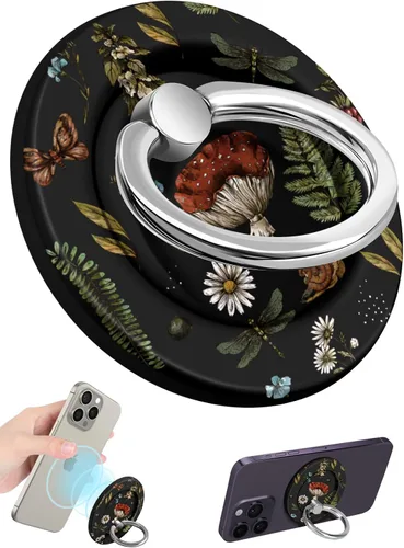 Vista 15 de Lotadilo Soporte magnético para anillo de teléfono, lindo soporte de agarre Púrpura