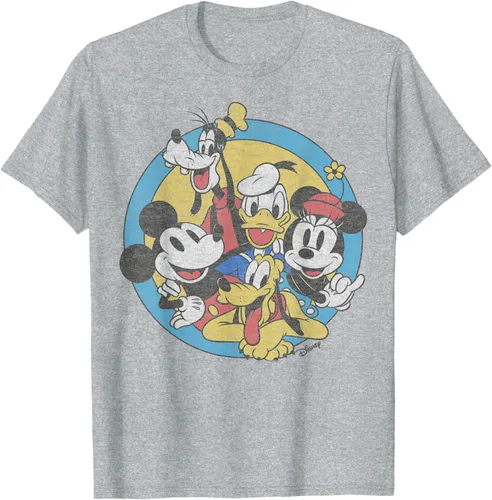 Vista 3 de Disney Camiseta retro de Mickey and Friends Group Shot