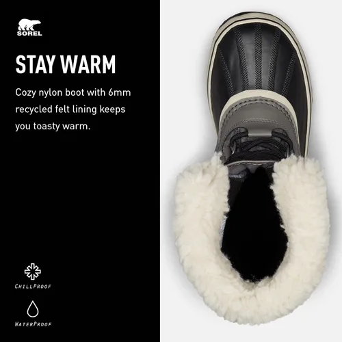 Vista 4 de Sorel Botas de carnaval de invierno para mujer, lluvia y nieve, impermeables, color marrón camello, talla, Nieve, marrón