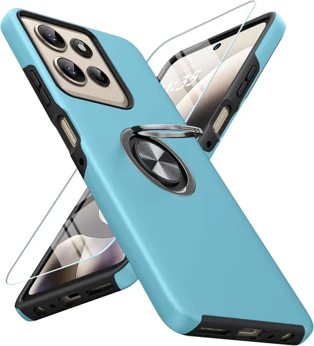 Vista 17 de JAME for Motorola Edge 2025 Case with Ring Stand Slim Shockproof Phone Case Cubierta de doble capa de grado militar resistente a prueba de golpes