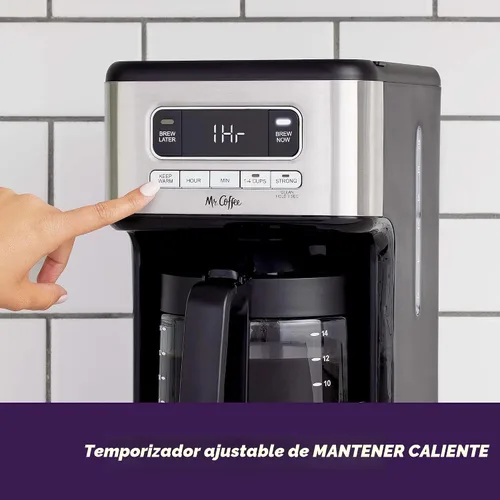 Vista 7 de Mr. Coffee - Cafetera programable de 14 tazas de acero inoxidable