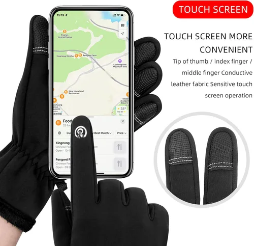 Vista 4 de Bodychum Winter Gloves for Men Women, Waterproof Ski Gloves with Fingertip Touch Screen for Sking Snowing Cycling Outdoor Activities