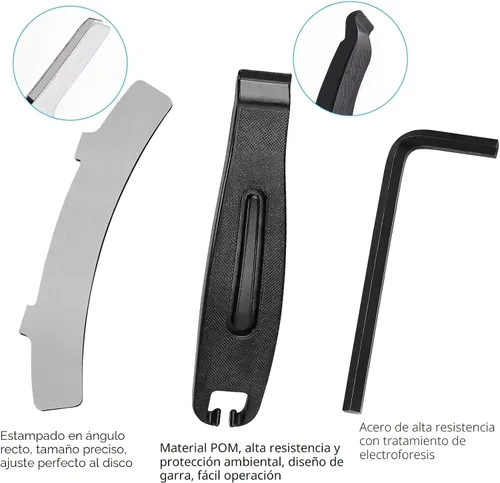 Vista 9 de 4 pares de pastillas de freno para bicicleta, pastillas de freno para bicicleta con herramientas de instalación compatibles con pastillas de freno