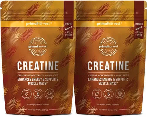 Vista 8 de Primal Harvest Suplemento en polvo de creatina para hombres y mujeres, fitness, entrenamientos y crecimiento muscular, para ayudar a promover
