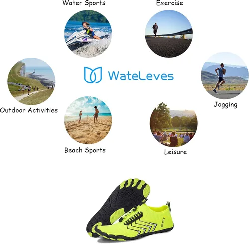 Vista 7 de Zapatos de agua para hombre, de secado rápido, calcetines para agua, para exteriores, zapatos deportivos para kayak, lancha, senderismo, surf
