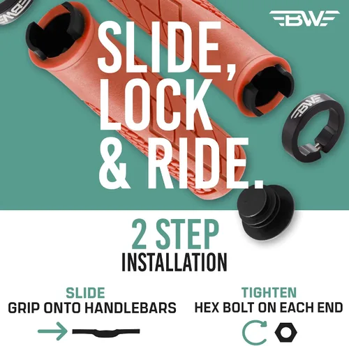 Vista 8 de Ergo-Lock 1.0 Grips - Puños de manillar de bicicleta MTB con bloqueo doble - Múltiples opciones