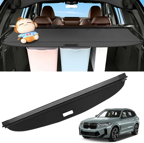 Vista 9 de Sze Cubierta de carga para Jeep Grand Cherokee 2022 2023 2024 2025 2026 (2 filas; WL) 4XE retráctil para maletero, cubierta de seguridad negra
