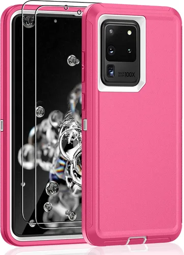 Vista 9 de Jshru Funda para Galaxy S20, funda protectora resistente de grado militar, a prueba de golpes, a prueba de caídas/polvo, 3 capas, funda