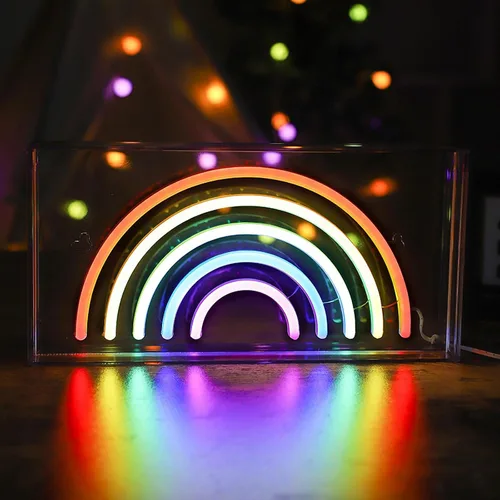 Vista 9 de Letrero de neón LED para fiesta, escritorio, dormitorio, hogar, cumpleaños, decoración artística con USB