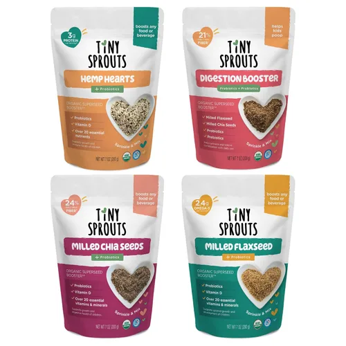 Vista 14 de Superseed Chía, Linaza y Corazones de Cáñamo Molidos Orgánicos Potenciador Cerebral con Omega-3 DHA Vegano, Fibra Prebiótica, Proteína, Semillas Sin