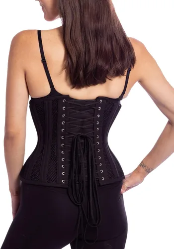 Vista 3 de Orchard corsé CS-426 estándar para mujer malla Underbust acero deshuesado cintura entrenador corsé