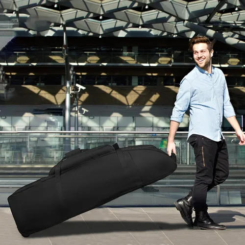 Vista 7 de WOLT Bolsa de viaje de golf con sistema de soporte antiimpacto, funda de viaje de golf acolchada suave para líneas aéreas, tela Oxford resistente